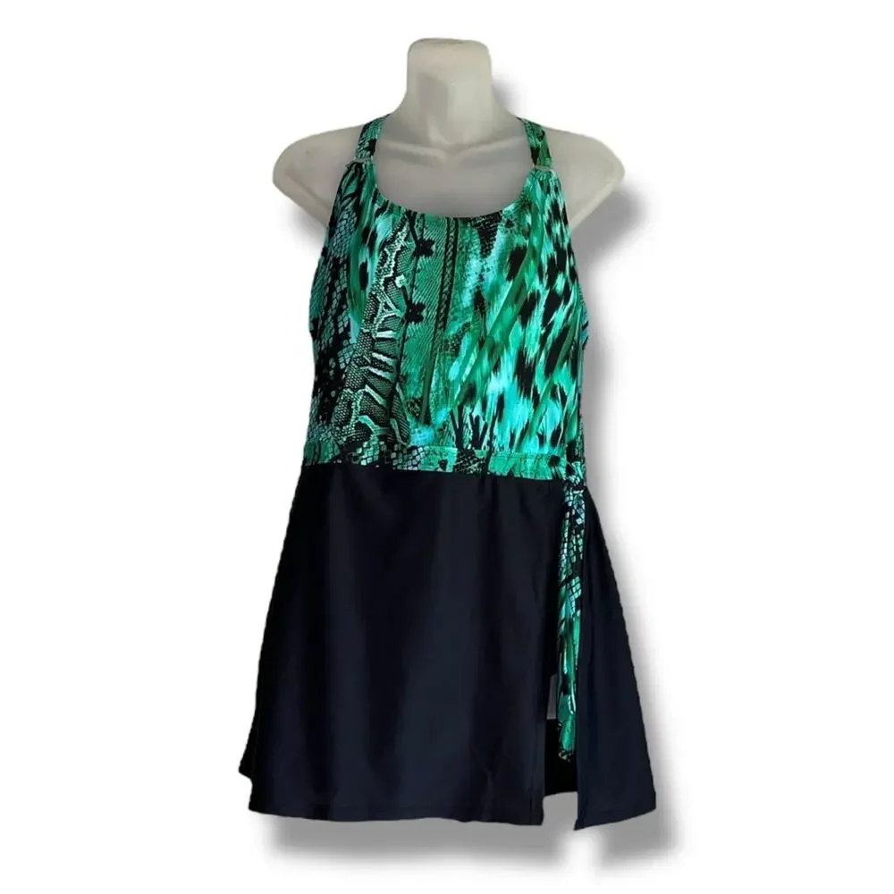 Jaclyn Smith KMART Deadstock NWT tags one piece swimdress Women's size 18
